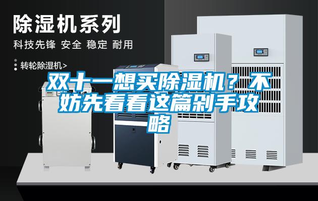 雙十一想買除濕機？不妨先看看這篇剁手攻略