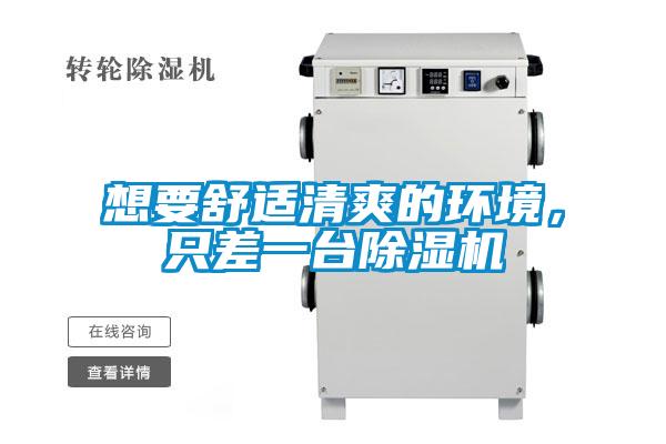 想要舒適清爽的環境，只差一臺除濕機