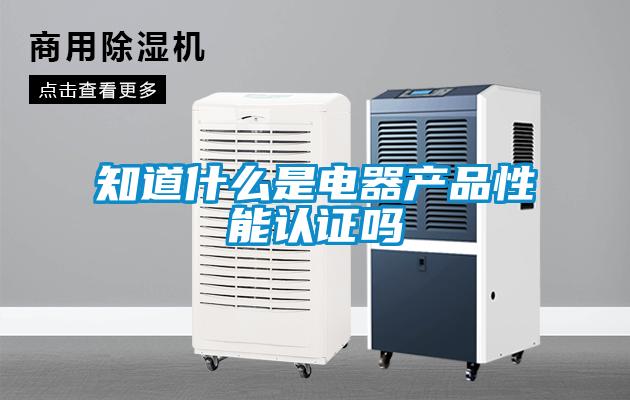 知道什么是電器產(chǎn)品性能認證嗎