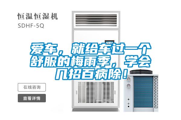 愛車，就給車過一個舒服的梅雨季，學會幾招百病除！