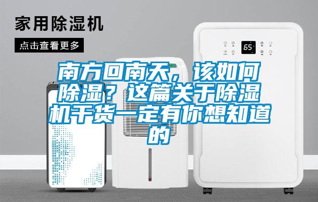 南方回南天，該如何除濕？這篇關(guān)于除濕機(jī)干貨一定有你想知道的
