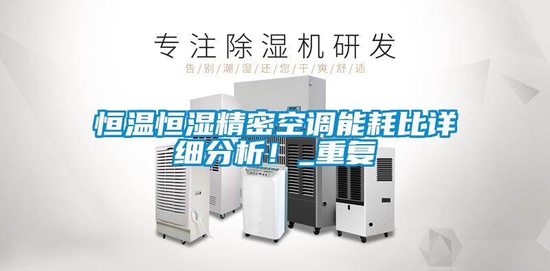 恒溫恒濕精密空調(diào)能耗比詳細(xì)分析！_重復(fù)