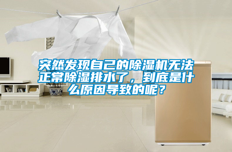 突然發(fā)現(xiàn)自己的除濕機無法正常除濕排水了，到底是什么原因導致的呢？